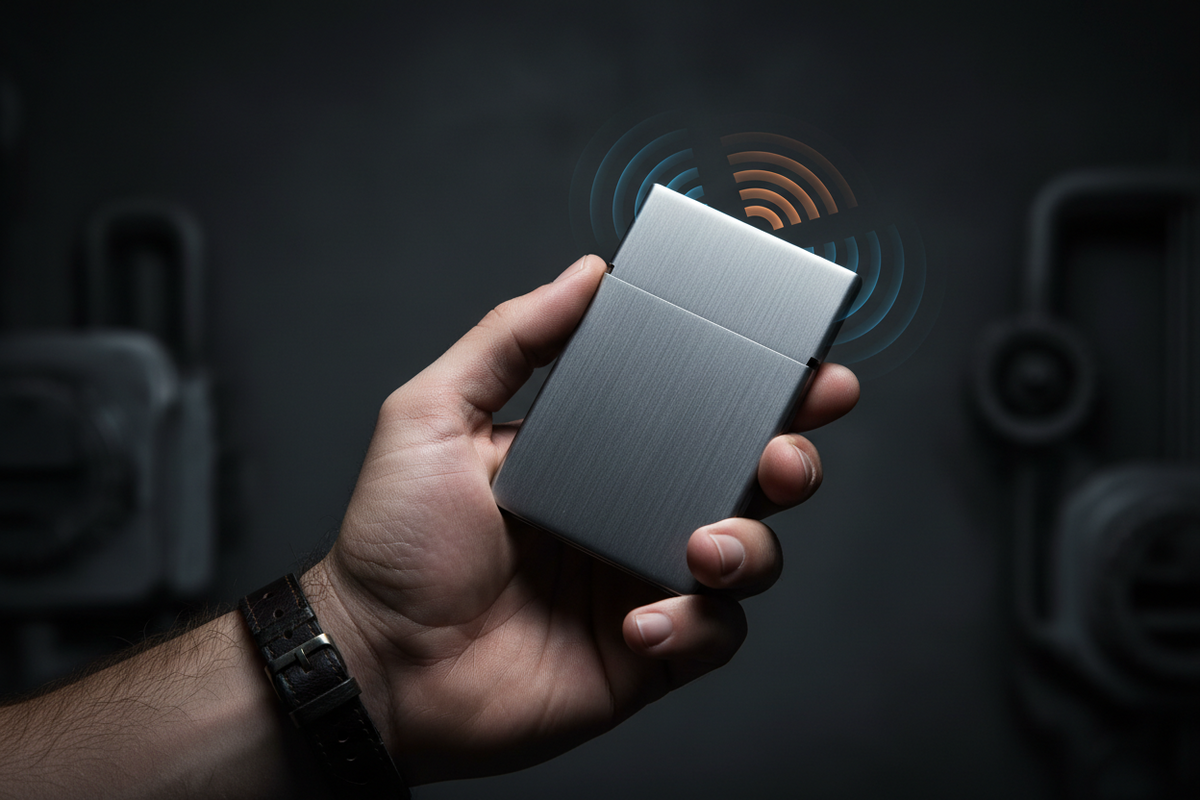 Protection RFID cartes bancaires sans contact - porte-cartes aluminium Maison Lysta