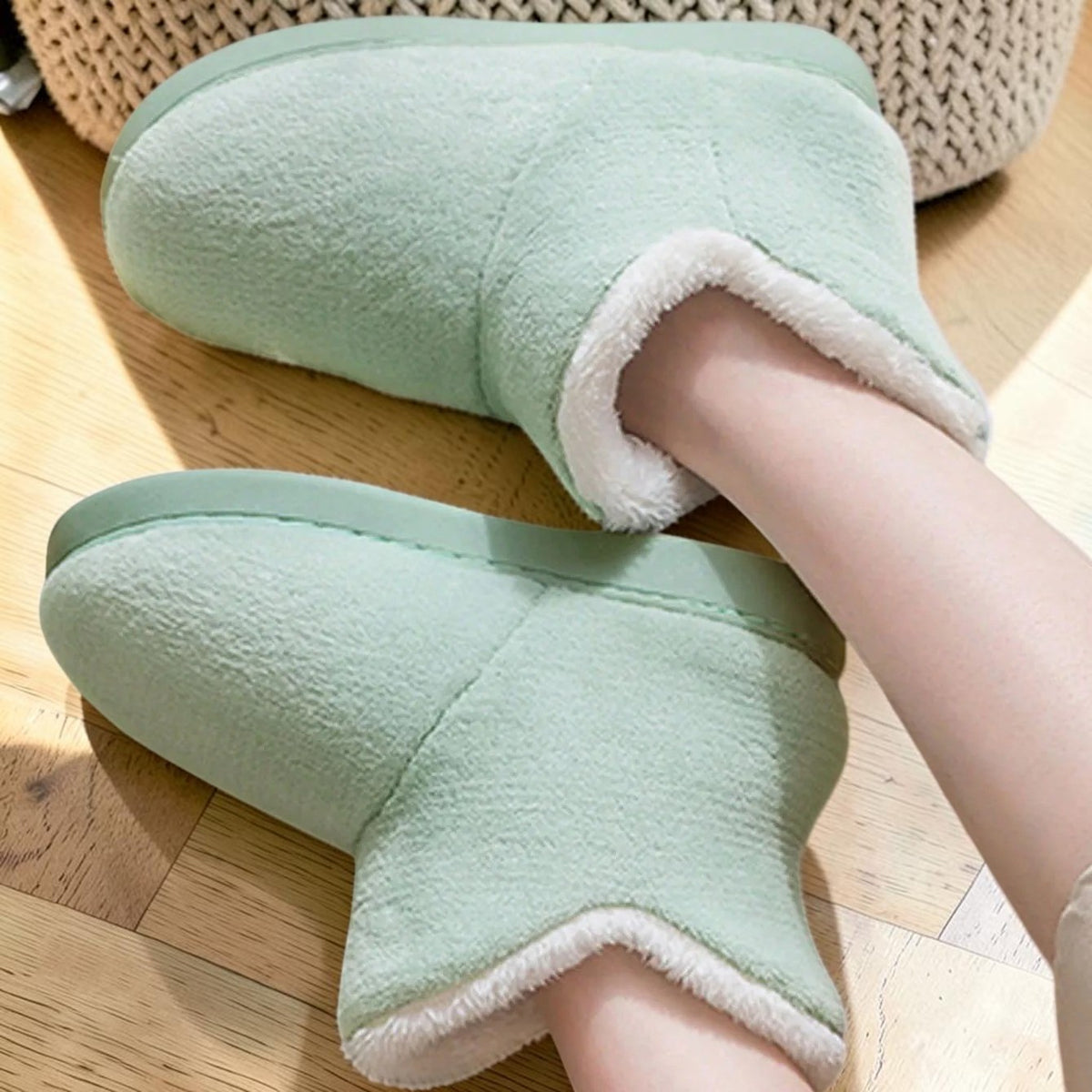 Pantoufles montantes fourrées – Chaussons bottines chauds