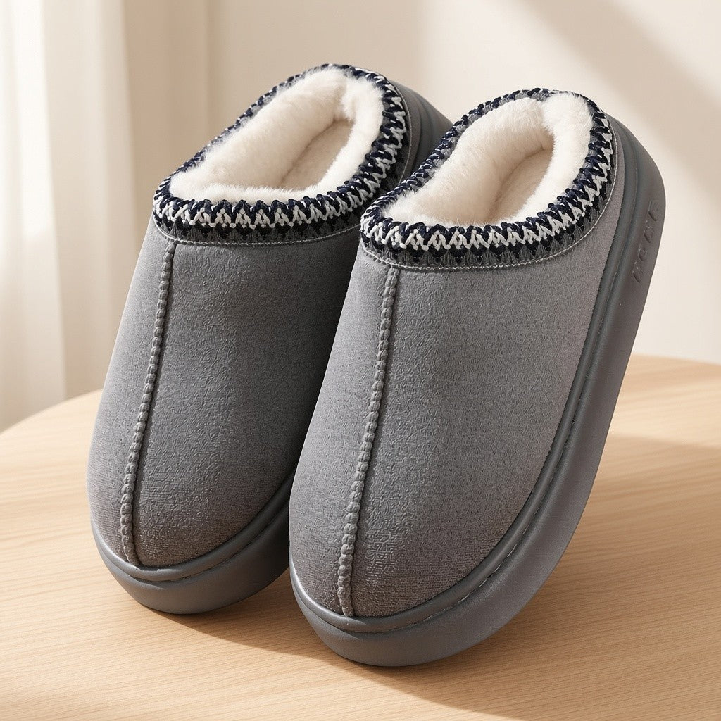 Chaussons Femme Fourrés Chauds – Semelle Épaisse Antidérapante