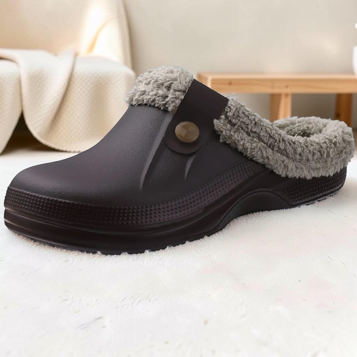 Sabots fourrés – Mules chaudes antidérapantes hiver