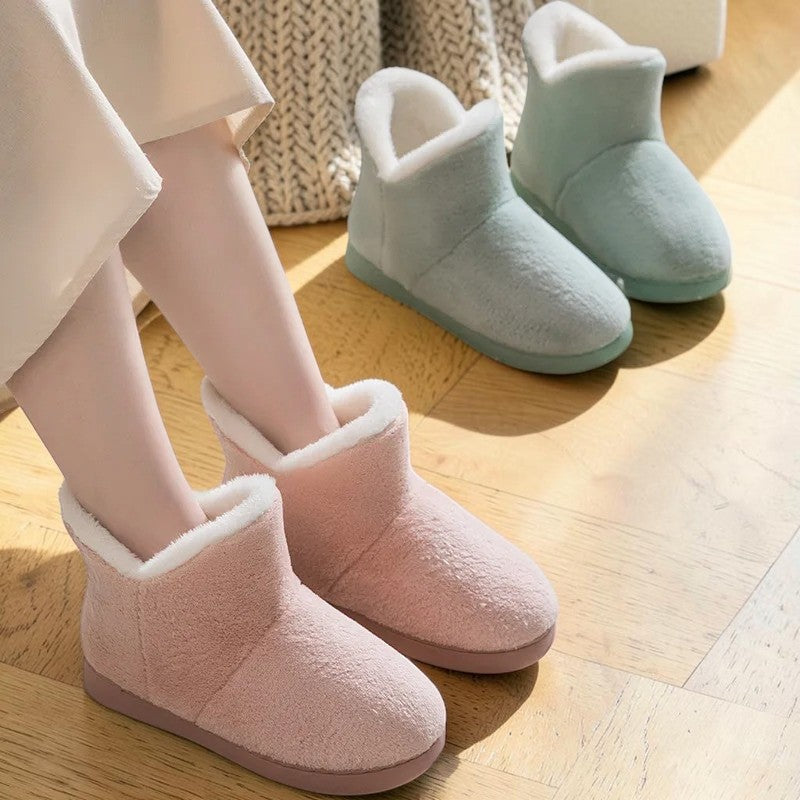 Pantoufles montantes fourrées – Chaussons bottines chauds