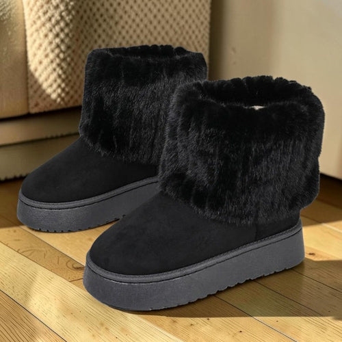 Bottes fourrées femme imperméables – Bottines hiver chaudes