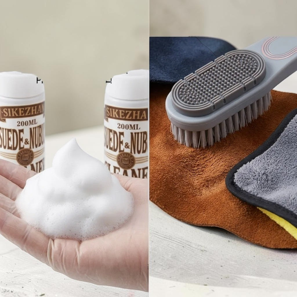 Kit nettoyage chaussures 3-en-1 – Daim & nubuck