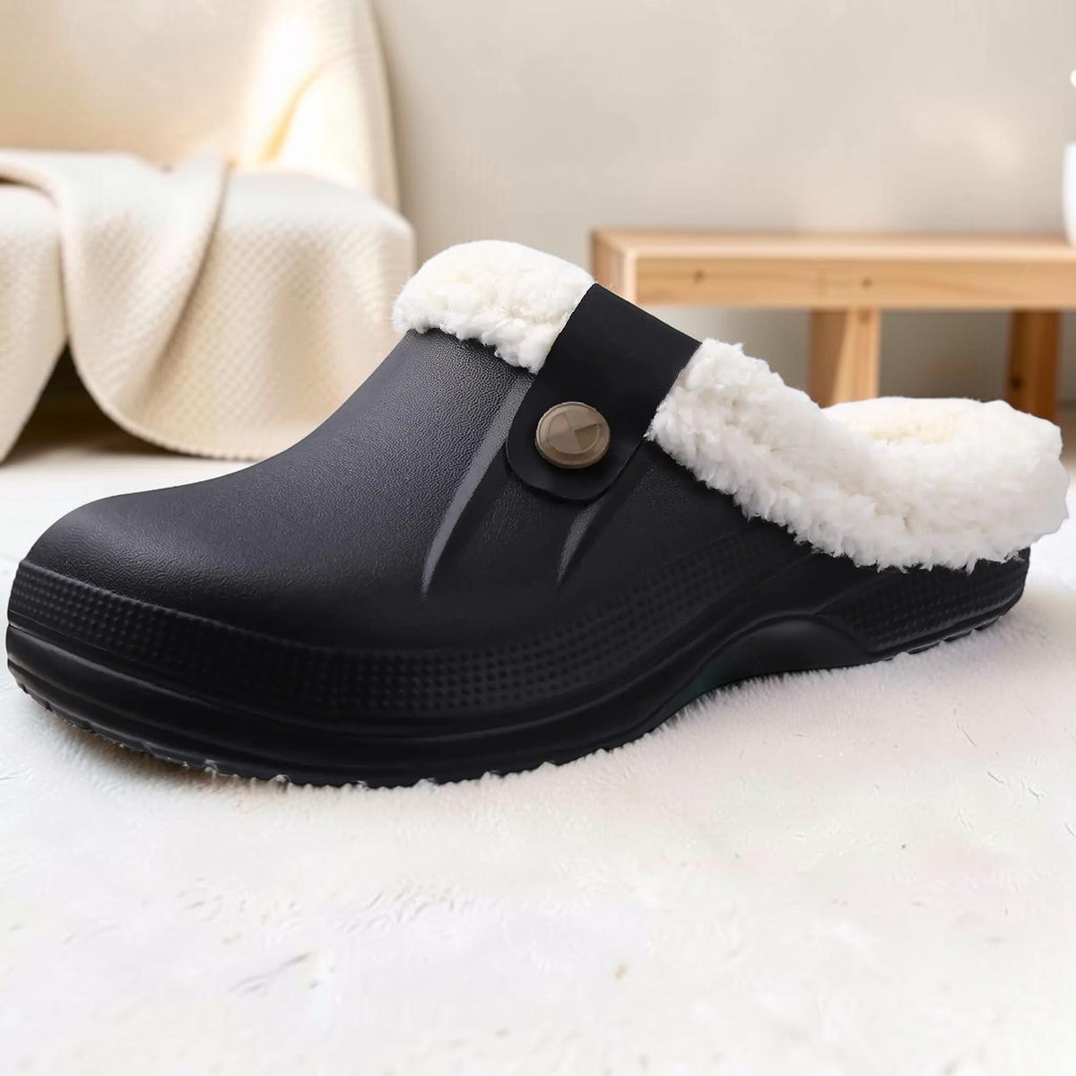 Sabots fourrés – Mules chaudes antidérapantes hiver