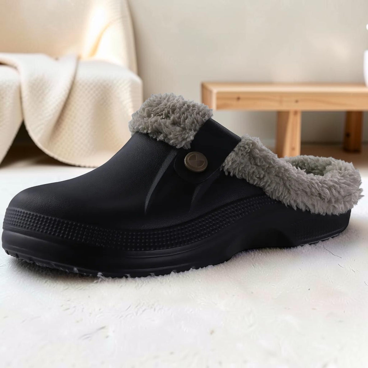 Sabots fourrés – Mules chaudes antidérapantes hiver