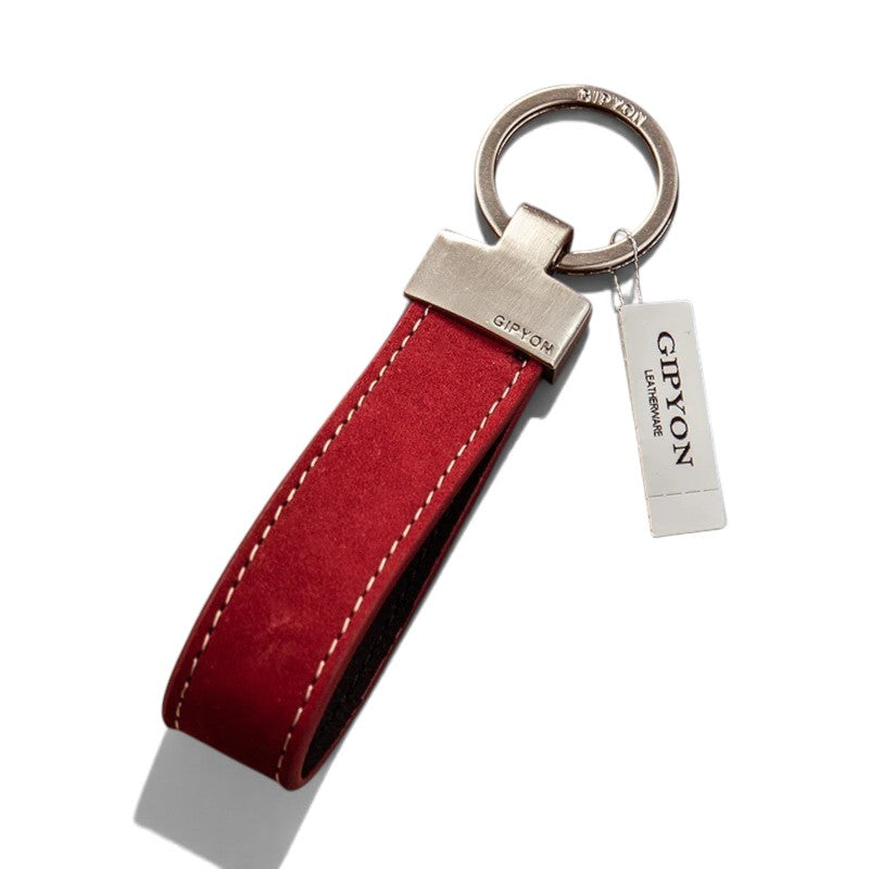 Porte-Clés en Cuir Véritable – Pendentif Anneau Auto | Cadeau Homme