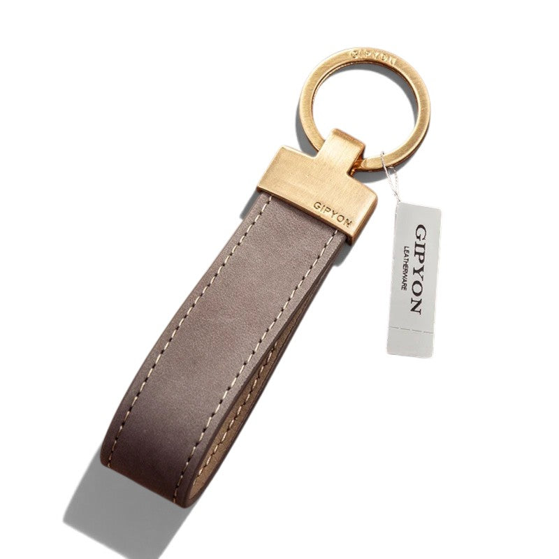 Porte-Clés en Cuir Véritable – Pendentif Anneau Auto | Cadeau Homme