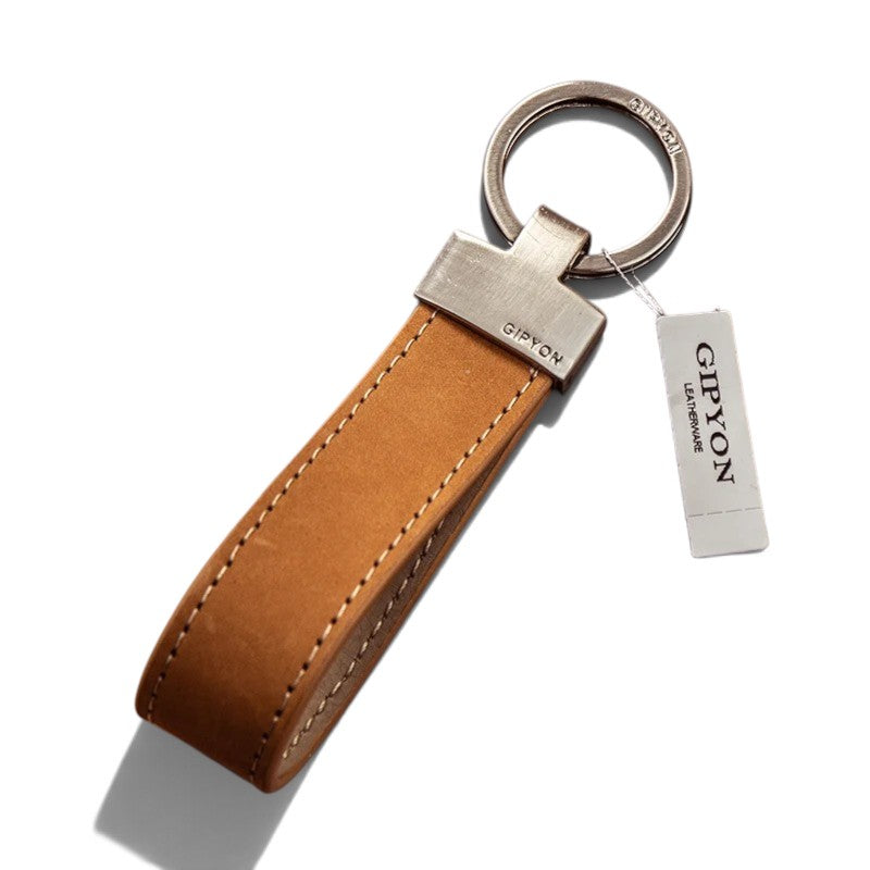 Porte-Clés en Cuir Véritable – Pendentif Anneau Auto | Cadeau Homme