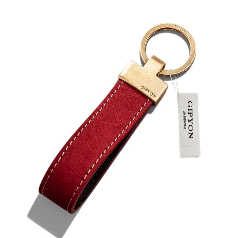 Porte-Clés en Cuir Véritable – Pendentif Anneau Auto | Cadeau Homme