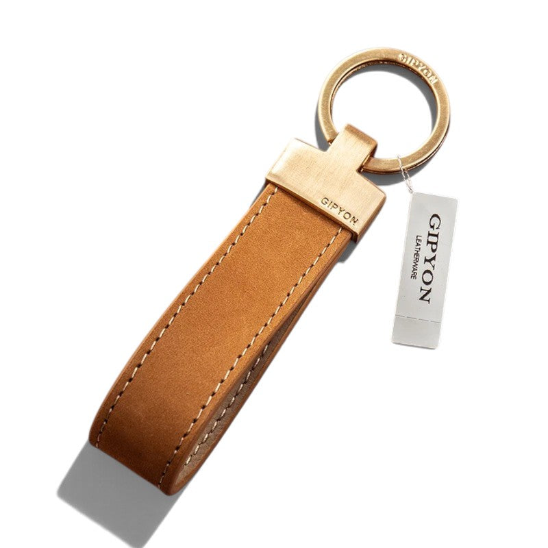 Porte-Clés en Cuir Véritable – Pendentif Anneau Auto | Cadeau Homme